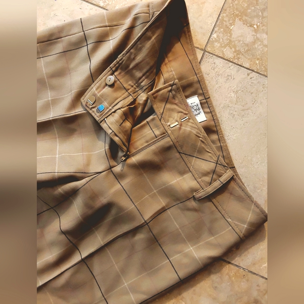 Office Party Pants_Khaki Stripes